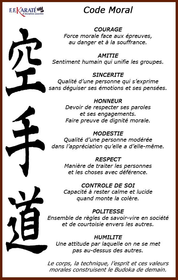 Code Moral Karaté